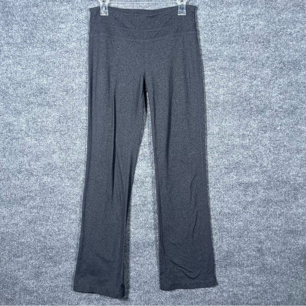 Prana Womens Small Gray Heathered Pull On Wide Leg Athleisure Stretch Pants